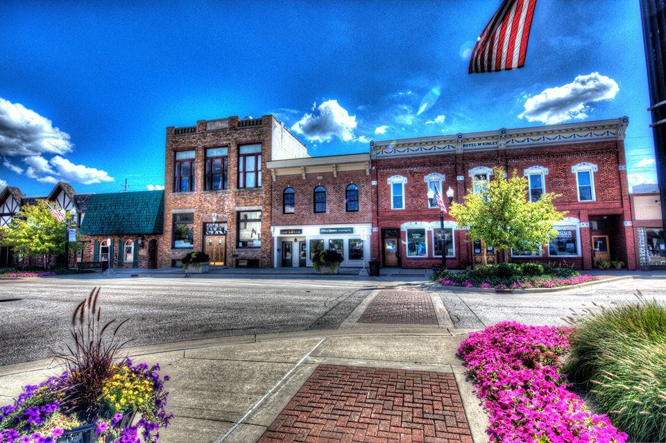Downtown Imlay City With Flowers Home Page