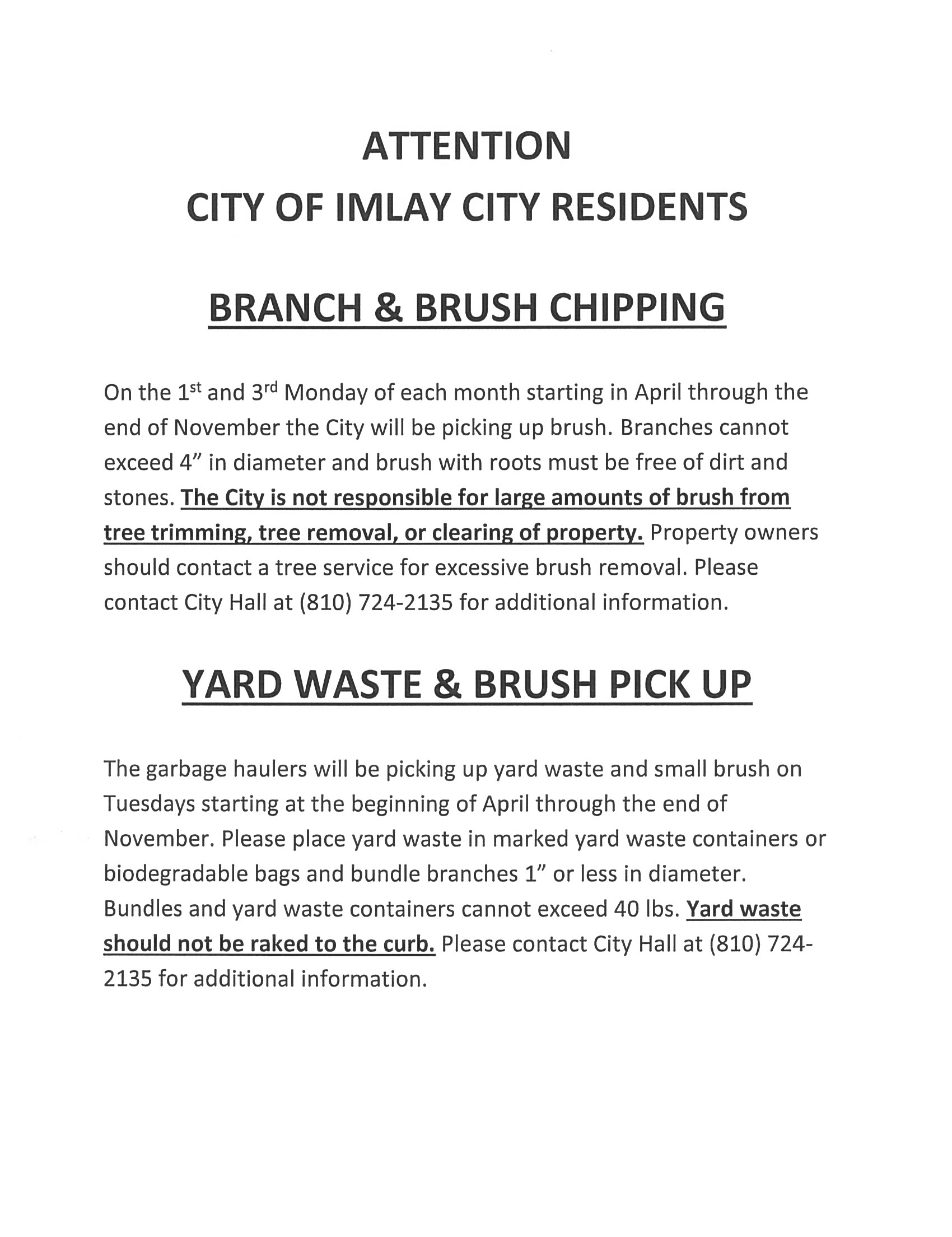Branch Brush Yard Waste Branch Brush Yard Waste