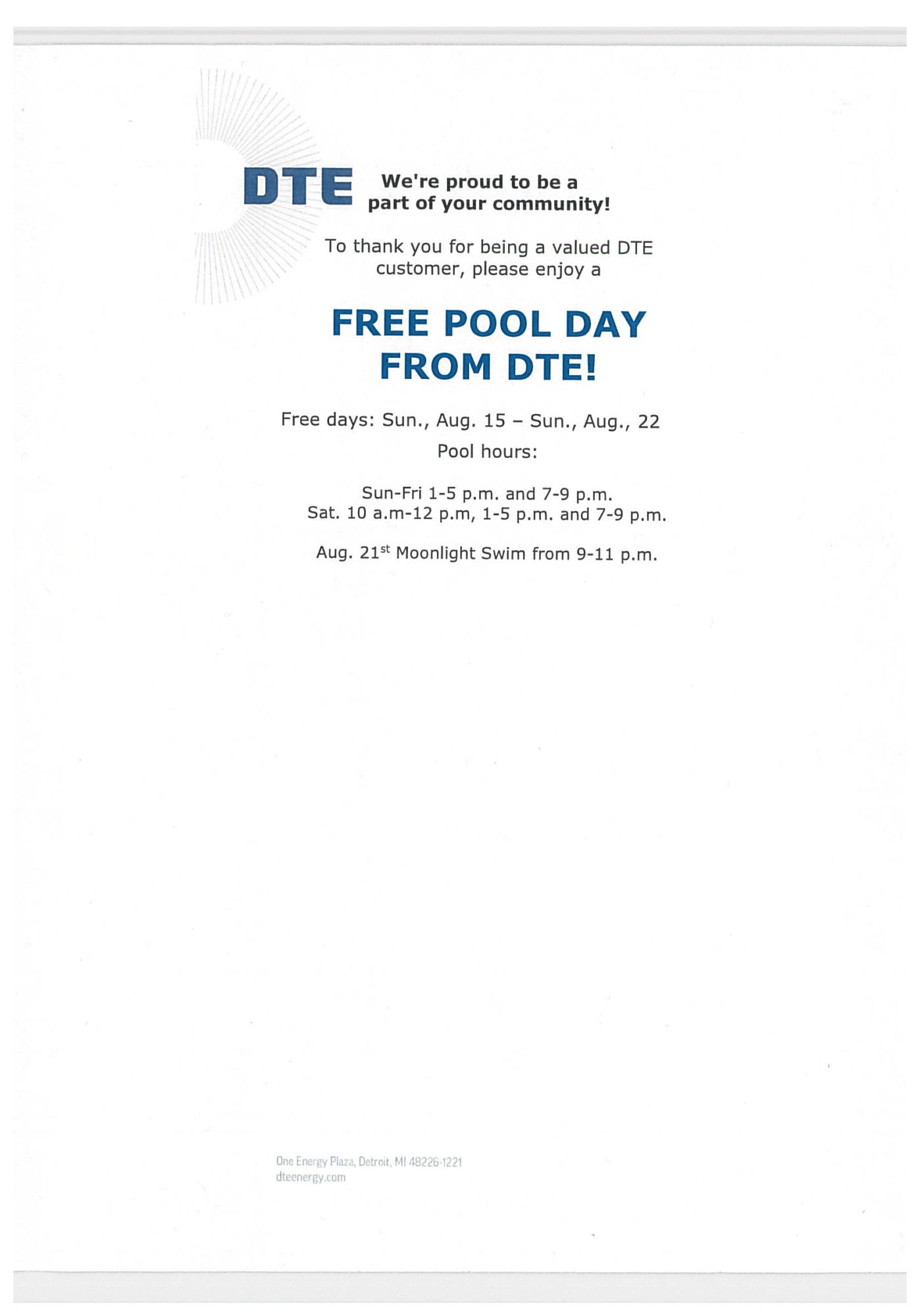 dte pool