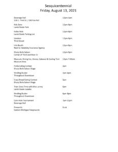 sesquicentennial - fri
