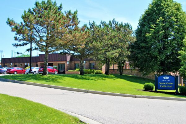 senior center and sign