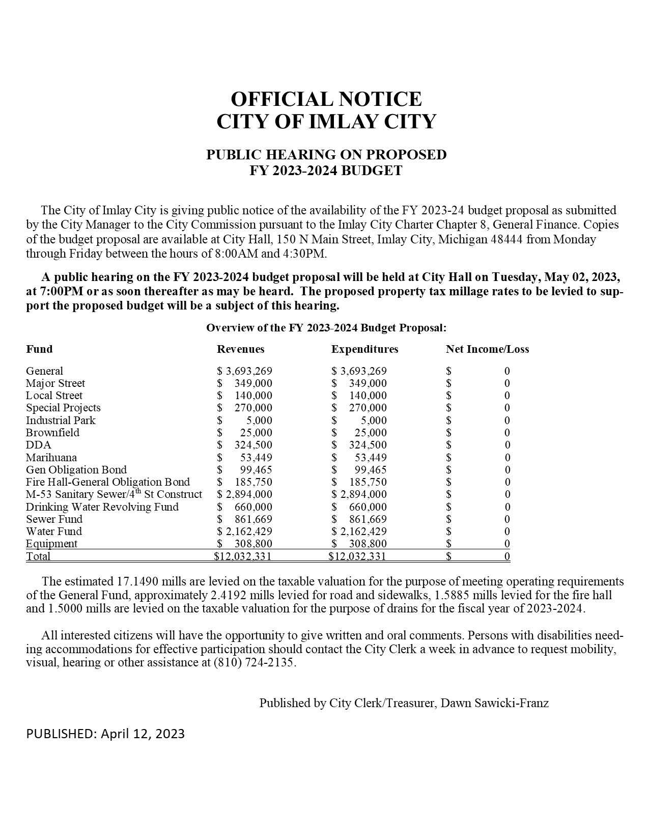 2023 2024 budget publication