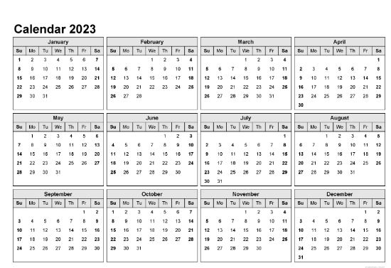 calender 2023