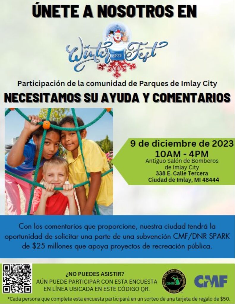 Spark Grant December 9th, 2023 10am 4pm Imlay City